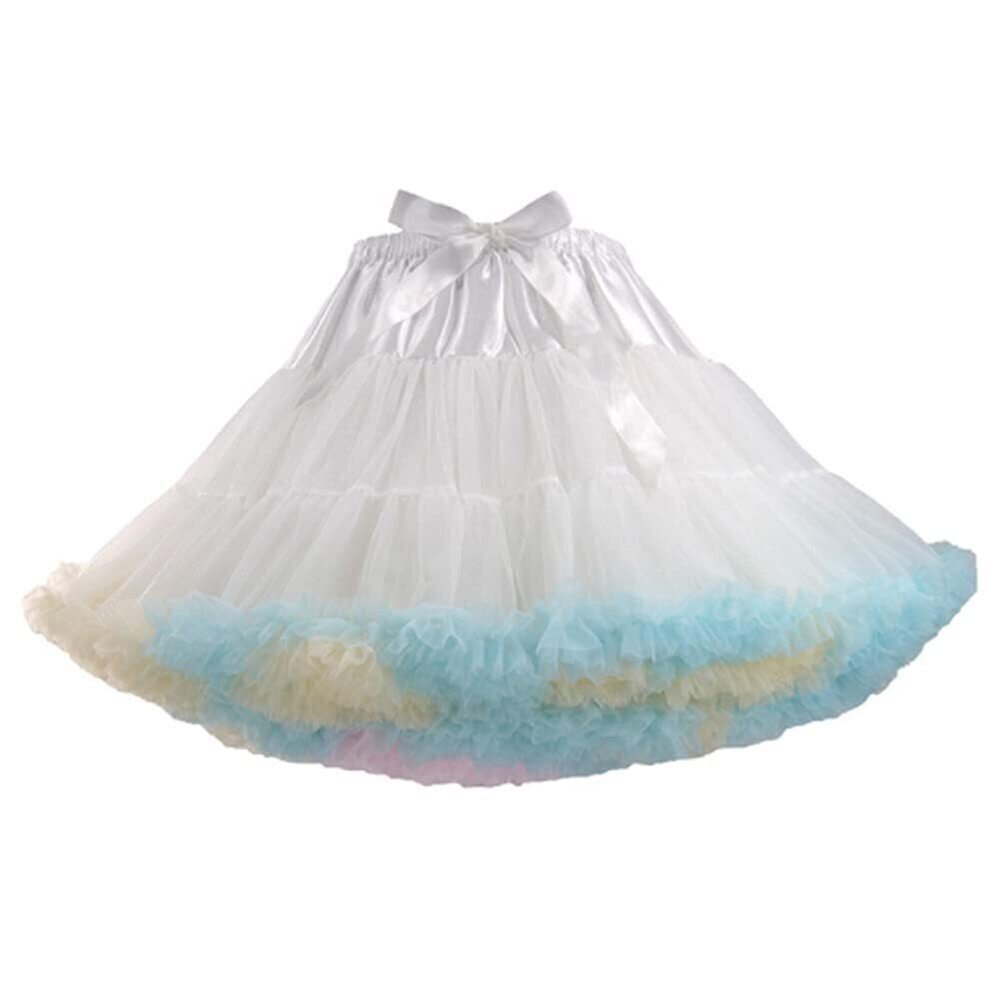 2689 3-Layered Pleated Tulle Petticoat Tutu Puffy Party Cosplay